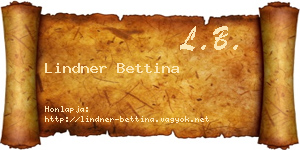 Lindner Bettina névjegykártya